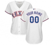 Women's Texas Rangers Customized White Home Cool Base Custom Jersey