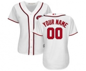 Women's Washington Nationals Customized White Home Cool Base Custom Jersey