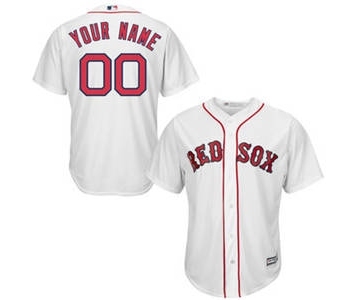 Youth Boston Red Sox White Custom Cool Base Baseball Baseball Jersey