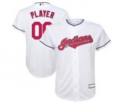 Youth Cleveland Indians White Home Custom Baseball Baseball Jersey