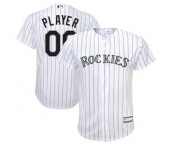 Youth Colorado Rockies White Home Custom Baseball Baseball Jersey