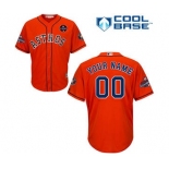 Youth Houston Astros Orange Cool Base 2017 World Series Bound Customized Stitched Baseball Jersey