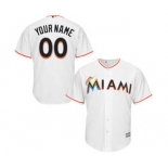 Youth Miami Marlins White Custom Cool Base Baseball Baseball Jersey