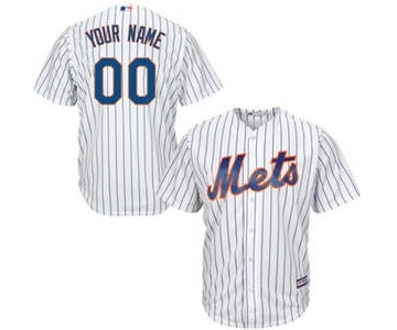 Youth New York Mets White Home Custom Cool Base Baseball Baseball Jersey