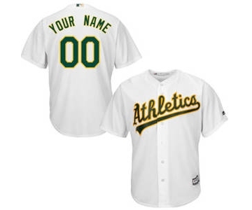 Youth Oakland Athletics White Custom Cool Base Baseball Baseball Jersey