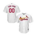 Youth St. Louis Cardinals White Custom Cool Base Baseball Baseball Jersey