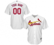 Youth St. Louis Cardinals White Custom Cool Base Baseball Baseball Jersey