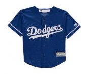 Toddler Los Angeles Dodgers Majestic Official Cool Base Customized Jersey - Royal