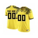 Men's 2019 Oregon Ducks Custom Name Number Yellow NCAA Football Jersey