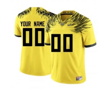 Men's 2019 Oregon Ducks Custom Name Number Yellow NCAA Football Jersey