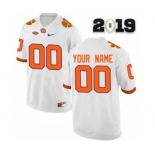 Men's Clemson Tigers Custom Name Number 2019 Patch Football Jersey White