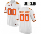 Men's Clemson Tigers Custom Name Number 2019 Patch Football Jersey White