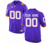 Men's Clemson Tigers Custom Name Number Jersey Purple NCAA 19-20