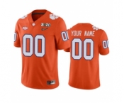 Men's Clemson Tigers Custom Orange College Football 2020 National Championship Jersey