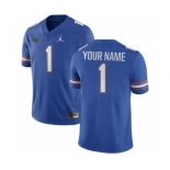 Men's Florida Gators Custom Name Royal NCAA Football Game Jersey