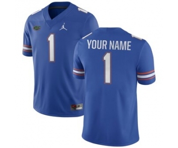 Men's Florida Gators Custom Name Royal NCAA Football Game Jersey