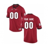 Men's Georgia Bulldogs Custom Name Number Red College Football Jersey