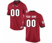 Men's Georgia Bulldogs Custom Name Number Red College Football Jersey