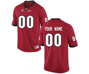 Men's Georgia Bulldogs Custom Name Number Red College Football Jersey