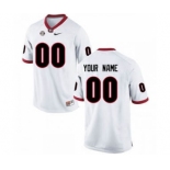 Men's Georgia Bulldogs Custom Name Number White Football Jersey