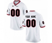 Men's Georgia Bulldogs Custom Name Number White Football Jersey