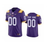 Men's LSU Tigers Custom Purple College Football 2020 National Champions Jersey