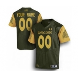 Men's Notre Dame Fighting Irish Custom Name Number NCAA Jersey - Olive