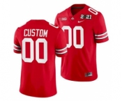 Men's Ohio State Buckeyes Custom 2021 Sugar Bowl Jersey Scarlet Playoff Home