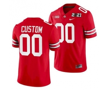 Men's Ohio State Buckeyes Custom 2021 Sugar Bowl Jersey Scarlet Playoff Home