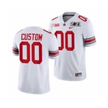 Men's Ohio State Buckeyes Custom 2021 Sugar Bowl Jersey White Playoff Away