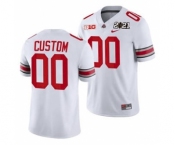 Men's Ohio State Buckeyes Custom 2021 Sugar Bowl Jersey White Playoff Away