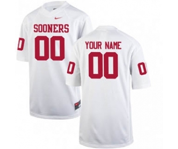 Men's Oklahoma Sooners Jersey Custom Name Number White Stitched NCAA