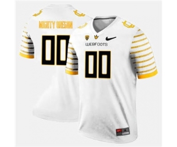 Men's Oregon Ducks Custom Name Number White Sewn NCAA Football Jersey