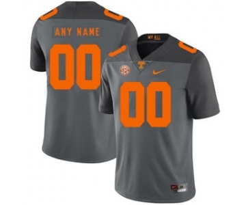 Men's Tennessee Volunteers Custom Name Number College Football Jersey Gray