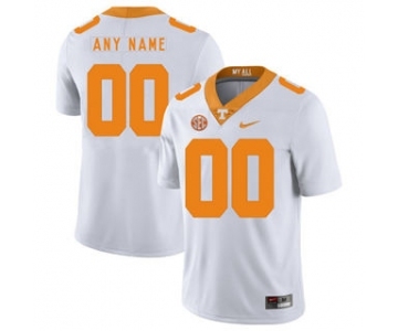 Men's Tennessee Volunteers Custom Name Number College Football Jersey White