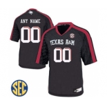 Men's Texas A&M Aggies Custom Name Number Black Jersey NCAA 19-20