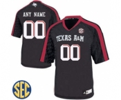 Men's Texas A&M Aggies Custom Name Number Black Jersey NCAA 19-20