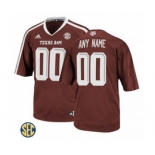 Men's Texas A&M Aggies Custom Name Number Jersey NCAA Scarlet 19-20