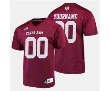 Men's Texas A&M Aggies Custom Name Number Maroon College Football Jersey