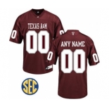 Men's Texas A&M Aggies Custom Name Number Red NCAA 19-20 Jersey