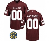 Men's Texas A&M Aggies Custom Name Number Red NCAA 19-20 Jersey