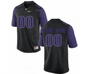 Men's Washington Huskies Custom Name Number Jersey Black NCAA