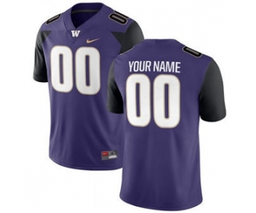 Men's Washington Huskies Custom Name Number Jersey Purple NCAA