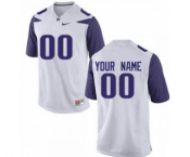 Men's Washington Huskies Custom Name Number Jersey White NCAA