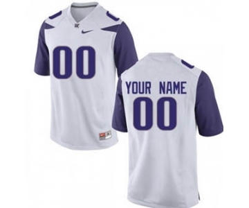 Men's Washington Huskies Custom Name Number Jersey White NCAA