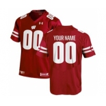 Men's Wisconsin Badgers Custom Name Number NCAA Football Jersey Red