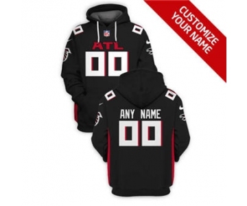 Men's Atlanta Falcons Active Player Custom 2021 Black Pullover Football Hoodie