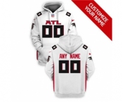 Men's Atlanta Falcons Active Player Custom 2021 White Pullover Football Hoodie