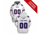 Men's Buffalo Bills Active Player Custom 2021 White Pullover Football Hoodie