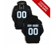 Men's Carolina Panthers Active Player Custom 2021 All Black Pullover Football Hoodie